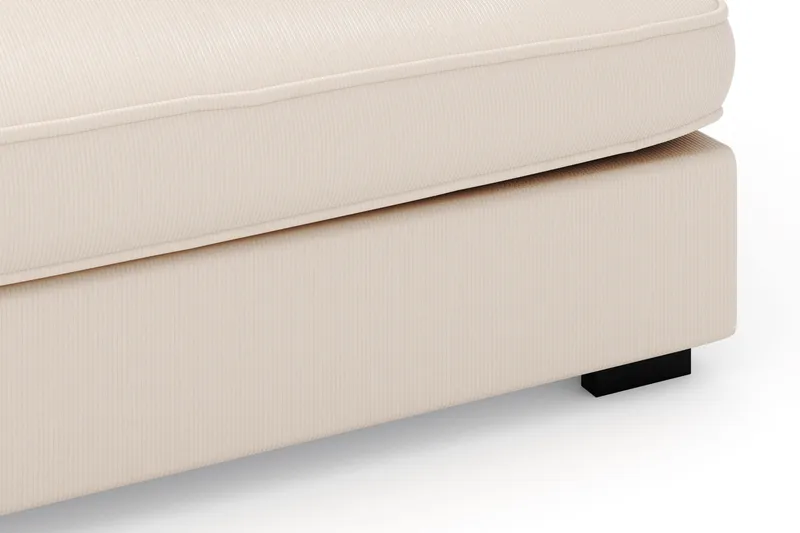 Rossita Lyx 4-personers Ekstra dyb Sofa med Chaiselong Venstre - Beige Jernbanefløjl - Møbler - Sofaer - Sofa med chaiselong