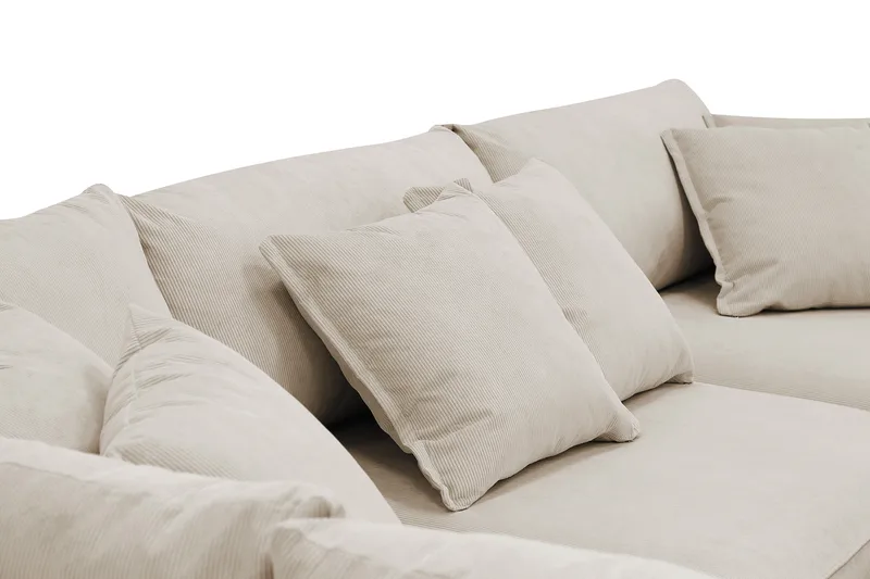 Rossita Lyx 4-personers Ekstra dyb Sofa med Chaiselong Venstre - Greige Manchester - Møbler - Sofaer - Sofa med chaiselong