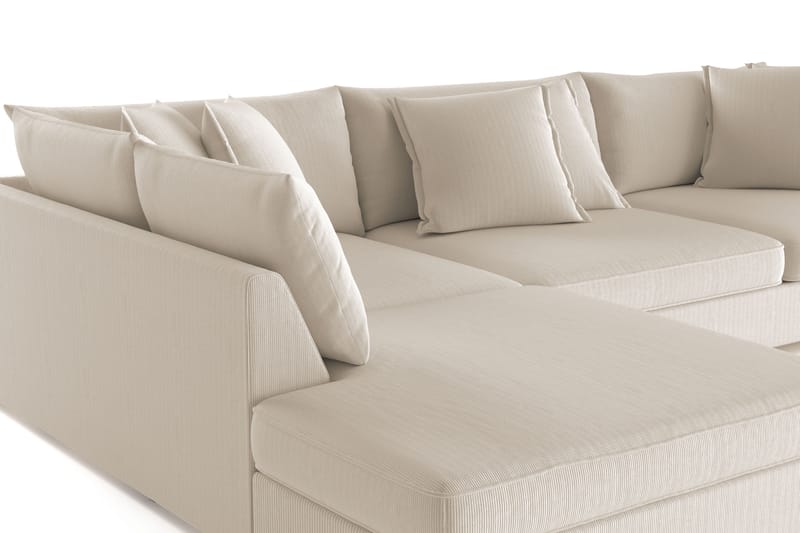 Rossita Lyx 4-personers Ekstra dyb Sofa med Chaiselong Venstre - Grå Manchester - Møbler - Sofaer - Sofa med chaiselong