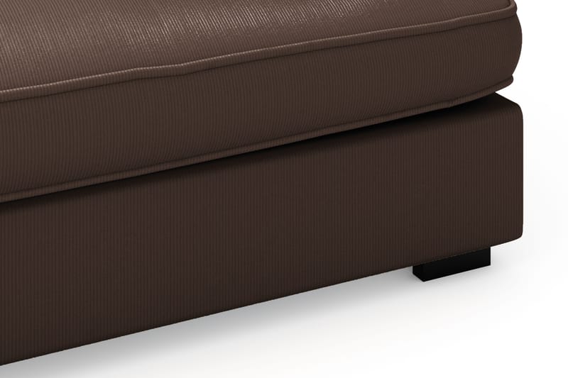 Rossita Lyx 4-personers Ekstra dyb Sofa med Chaiselong Venstre - Brun Jernbanefløjl - Møbler - Sofaer - Sofa med chaiselong