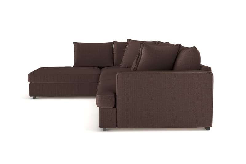 Rossita Lyx 4-personers Ekstra dyb Sofa med Chaiselong Venstre - Brun Jernbanefløjl - Møbler - Sofaer - Sofa med chaiselong