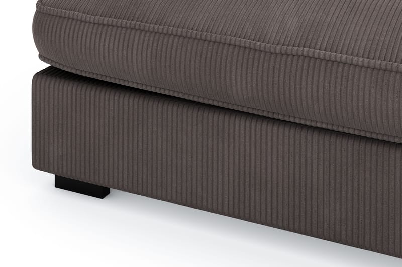 Rossita Lyx 4-personers Ekstra dyb Sofa med Chaiselong Højre - Mørkegrå Jernbanefløjl - Møbler - Sofaer - Sofa med chaiselong