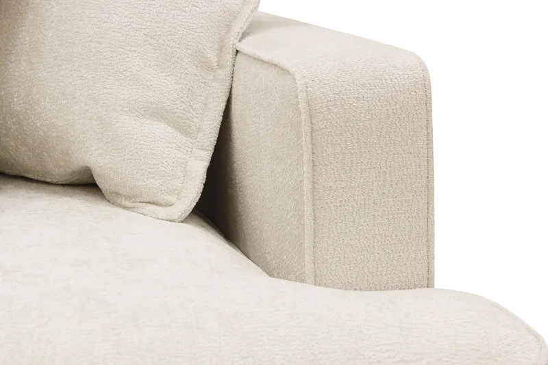 Rossita Lyx 4-personers Ekstra dyb Sofa med Chaiselong Venstre - Beige Chenille - Møbler - Sofaer - Sofa med chaiselong