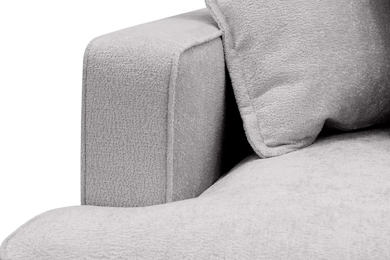 Rossita Lyx 4-personers Ekstra dyb Sofa med Chaiselong Højre - Grå Chenille - Møbler - Sofaer - Sofa med chaiselong