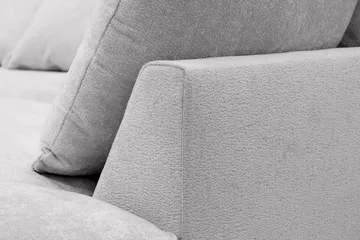 Rossita Lyx 4-personers Højrevendt L-formet Extra Dyb Chaiselongsofa i Chenille - Grå Chenille - Møbler - Sofaer - Sofa med chaiselong