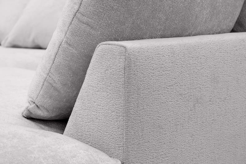 Rossita Lyx 4-personers Ekstra dyb Sofa med Chaiselong Højre - Grå Chenille - Møbler - Sofaer - Sofa med chaiselong