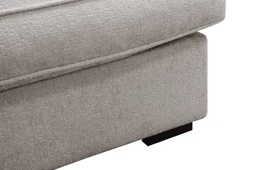 Rossita Lyx 4-personers Venstrevendt L-formet Extra Dyb Chaiselongsofa i Chenille - Trenza 08, Grå/Brun Chenille - Møbler - Sofaer - Sofa med chaiselong