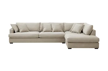 Rossita Lyx 4-personers Højrevendt L-formet Extra Dyb Chaiselongsofa i Chenille