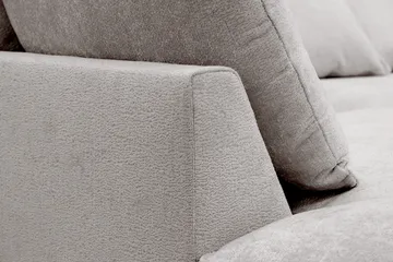 Rossita Lyx 4-personers Venstrevendt L-formet Extra Dyb Chaiselongsofa i Chenille - Trenza 08, Grå/Brun Chenille - Møbler - Sofaer - Sofa med chaiselong
