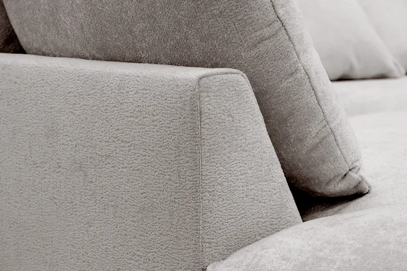 Rossita Lyx 4-personers Ekstra dyb Sofa med Chaiselong Venstre - Grå/Brun Chenille - Møbler - Sofaer - Sofa med chaiselong