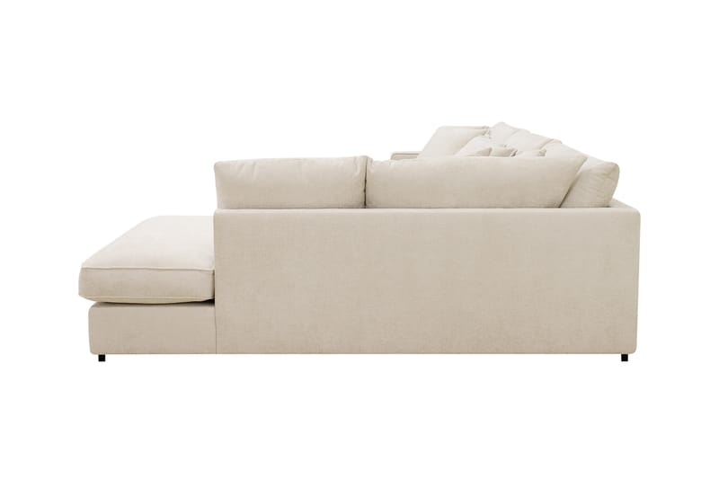 Rossita Lyx 4-personers Ekstra dyb Sofa med Chaiselong Højre - Beige Chenille - Møbler - Sofaer - Sofa med chaiselong