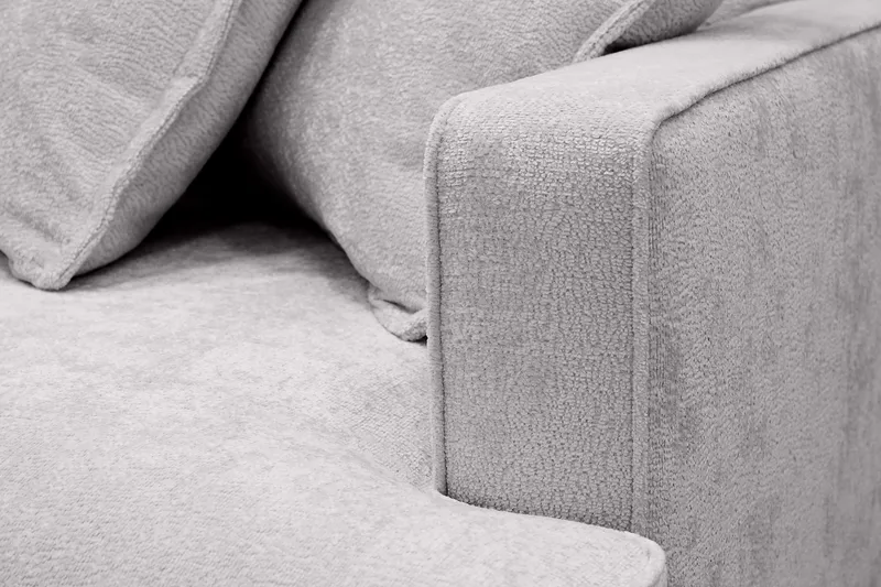 Rossita Lyx 4-personers Ekstra dyb Sofa med Chaiselong Venstre - Grå Chenille - Møbler - Sofaer - Sofa med chaiselong