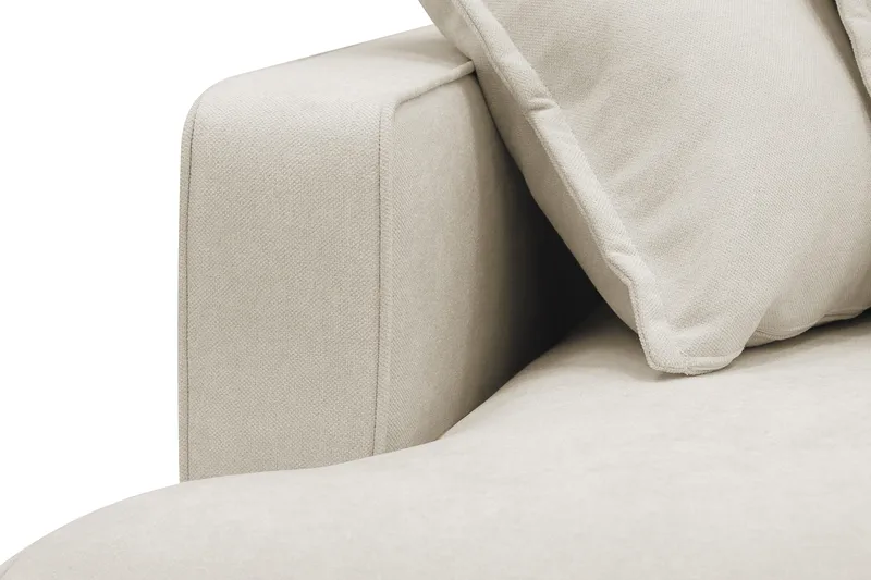 Rossita Lyx 4-personers Ekstra dyb Sofa med Chaiselong Højre - Beige Stof - Møbler - Sofaer - Sofa med chaiselong