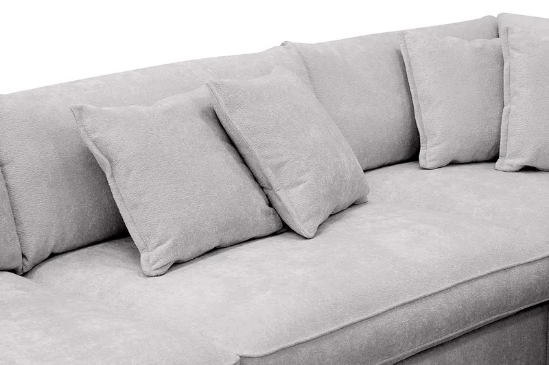 Rossita Lyx 4-personers Ekstra dyb Sofa med Chaiselong Højre - Grå Chenille - Møbler - Sofaer - Sofa med chaiselong