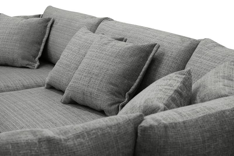 Rossita Lyx 4-personers Ekstra dyb Sofa med Chaiselong Højre - Grå Chenille - Møbler - Sofaer - Sofa med chaiselong