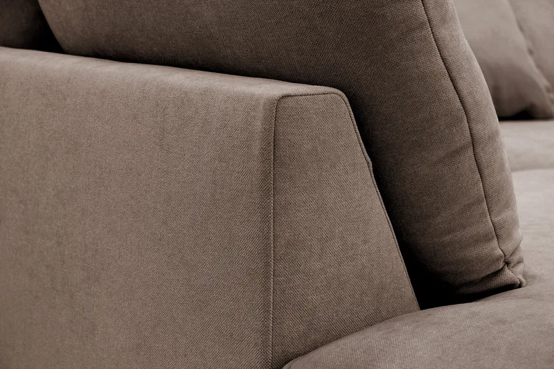 Rossita Lyx 4-personers Ekstra dyb Sofa med Chaiselong Venstre - Brun Stof - Møbler - Sofaer - Sofa med chaiselong