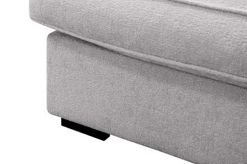 Rossita Lyx 4-personers Højrevendt L-formet Extra Dyb Chaiselongsofa i Chenille - Grå Chenille - Møbler - Sofaer - Sofa med chaiselong