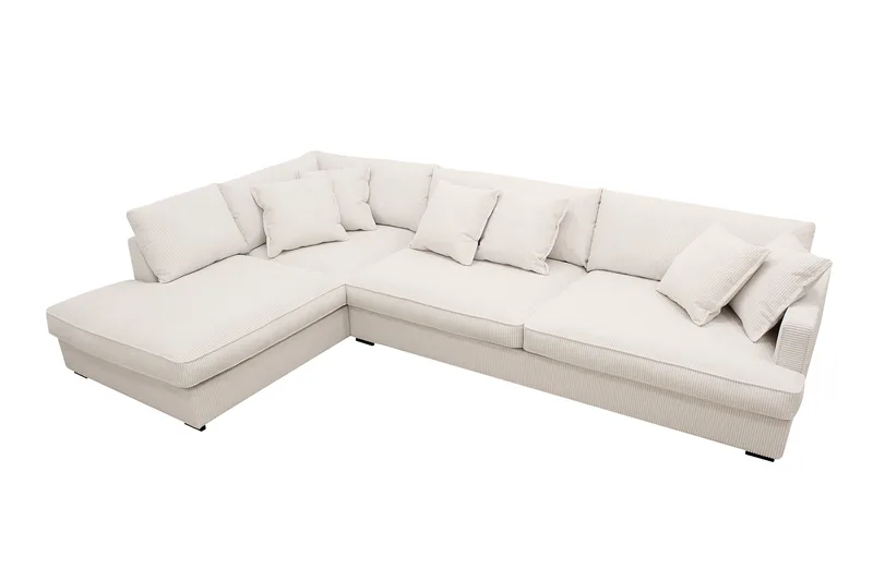 Rossita Lyx 4-personers Ekstra dyb Sofa med Chaiselong Venstre - Offwhite Manchester - Møbler - Sofaer - Sofa med chaiselong