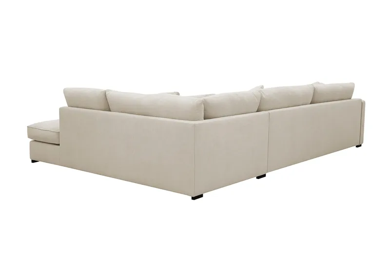 Rossita Lyx 4-personers Ekstra dyb Sofa med Chaiselong Højre - Beige Stof - Møbler - Sofaer - Sofa med chaiselong