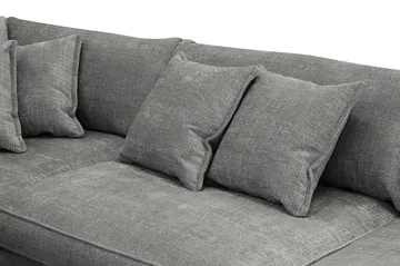 Rossita Lyx 4-personers Venstrevendt L-formet Extra Dyb Chaiselongsofa i Chenille - Grå Chenille - Møbler - Sofaer - Sofa med chaiselong