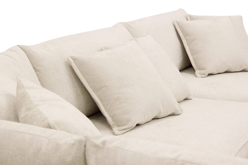 Rossita Lyx 4-personers Ekstra dyb Sofa med Chaiselong Venstre - Beige Chenille - Møbler - Sofaer - Sofa med chaiselong