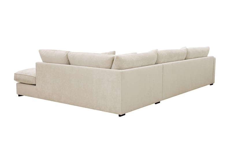 Rossita Lyx 4-personers Ekstra dyb Sofa med Chaiselong Højre - Beige Chenille - Møbler - Sofaer - Sofa med chaiselong