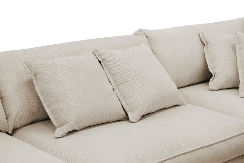 Rossita Lyx 4-personers Ekstra dyb Sofa med Chaiselong Højre - Greige Manchester - Møbler - Sofaer - Sofa med chaiselong