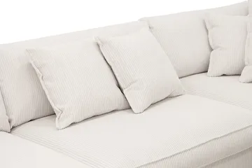 Rossita Lyx 4-personers Højrevendt L-formet Extra Dyb Chaiselongsofa i Manchester - Offwhite - Møbler - Sofaer - Sofa med chaiselong