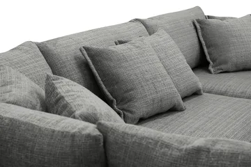 Rossita Lyx 4-personers Venstrevendt L-formet Extra Dyb Chaiselongsofa i Chenille - Grå Chenille - Møbler - Sofaer - Sofa med chaiselong