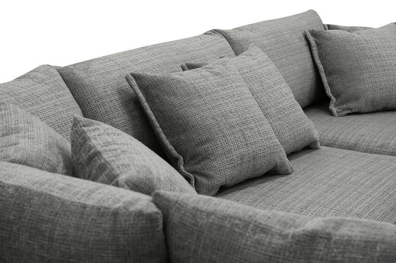 Rossita Lyx 4-personers Ekstra dyb Sofa med Chaiselong Venstre - Grå Chenille - Møbler - Sofaer - Sofa med chaiselong