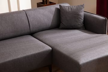 Rossland Chaiselongsofa 3-personers - Mørkegrå - Møbler - Sofaer - Sofa med chaiselong - 3 personers sofa med chaiselong