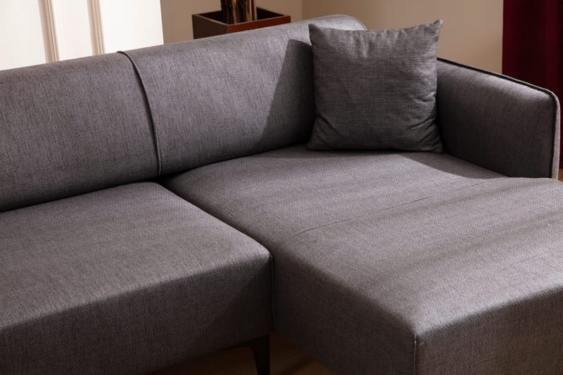 Rossland Chaiselongsofa 3-personers - Mørkegrå - Møbler - Sofaer - Sofa med chaiselong - 3 personers sofa med chaiselong