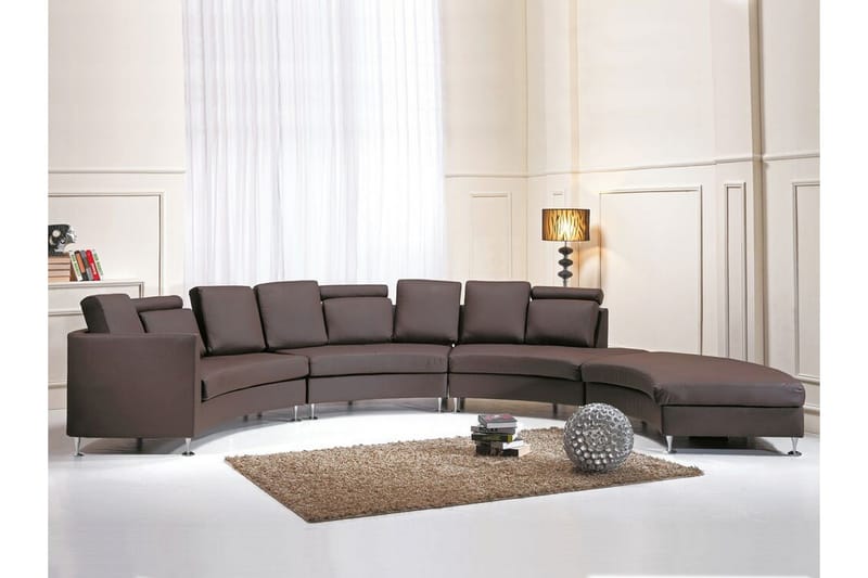 Rotunda sovesofa 448 cm - Brun - Møbler - Sofaer - Lædersofaer