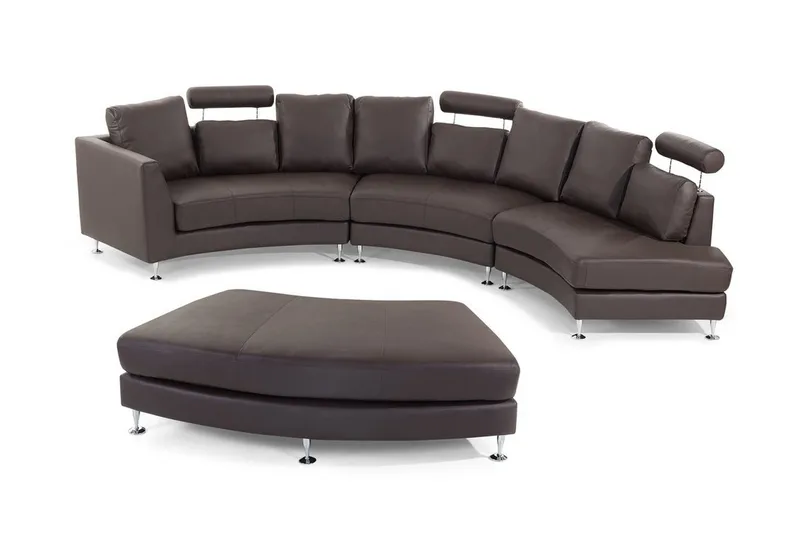 Rotunda sovesofa 448 cm - Brun - Møbler - Sofaer - Lædersofaer