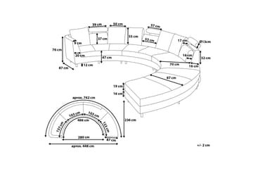 Rotunda sovesofa 448 cm - Grå - Møbler - Sofaer