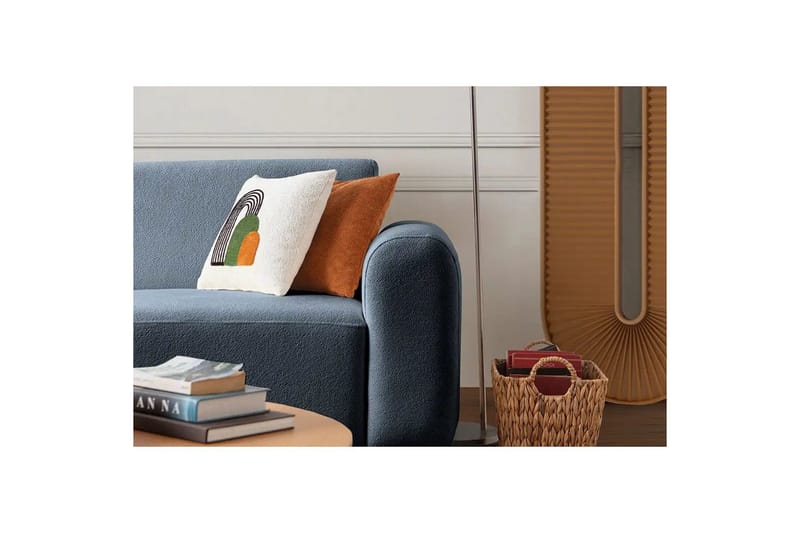 Rynvar Sofa med chaiselong 4-personers - Blå - Møbler - Sofaer - Sofa med chaiselong