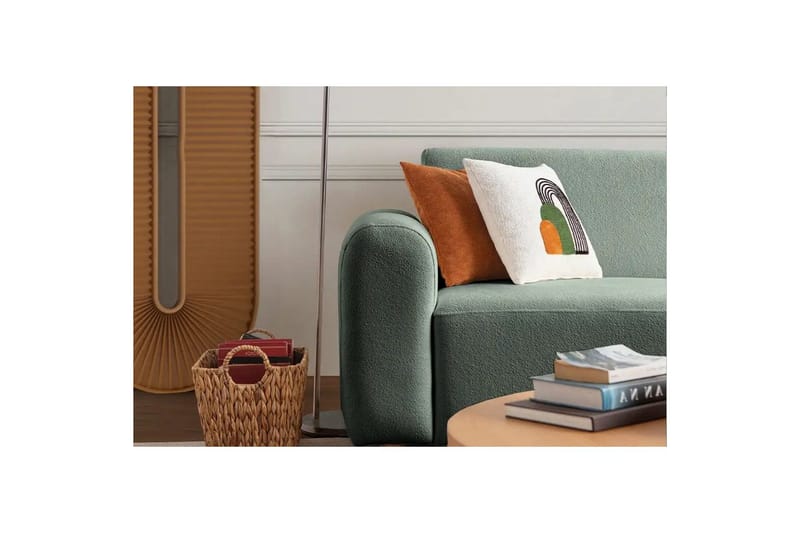 Rynvar Sofa med chaiselong 4-personers - Grøn - Møbler - Sofaer - Modulsofaer - Komplet modulsofa