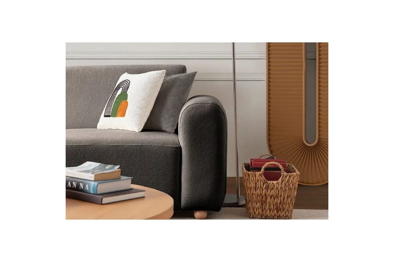 Rynvar Sofa med chaiselong 4-personers - Antracit - Møbler - Sofaer - Modulsofaer - Komplet modulsofa