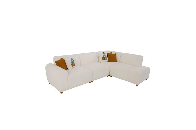 Rynvar Sofa med chaiselong 4-personers - Hvid - Møbler - Sofaer - Sofa med chaiselong