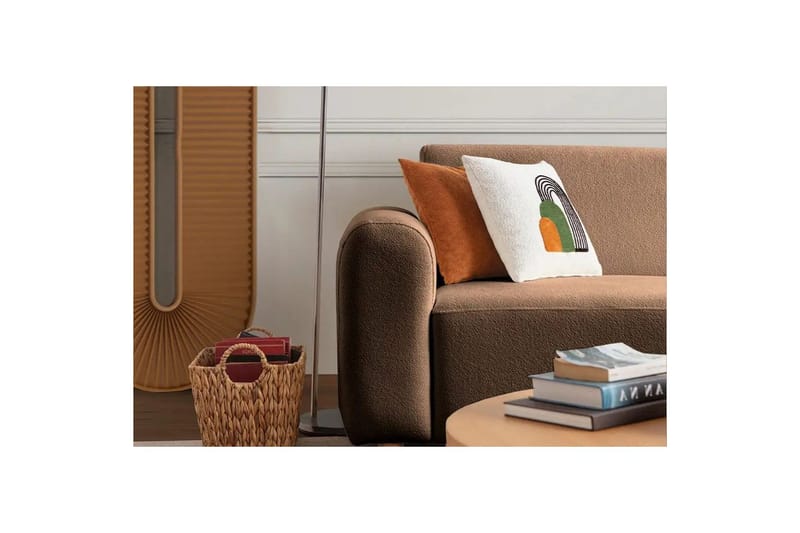 Rynvar Sofa med chaiselong 4-personers - Brun - Møbler - Sofaer - Modulsofaer - Komplet modulsofa