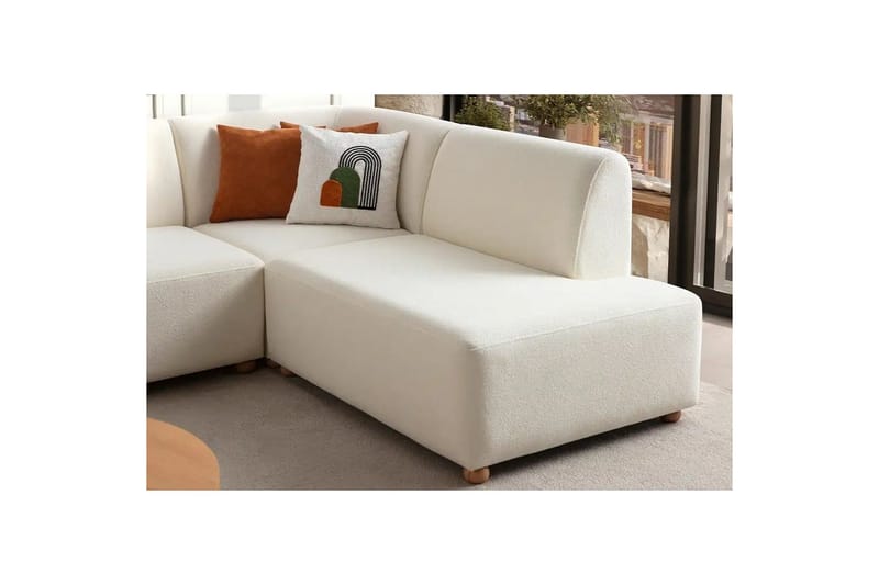 Rynvar Sofa med chaiselong 4-personers - Hvid - Møbler - Sofaer - Sofa med chaiselong