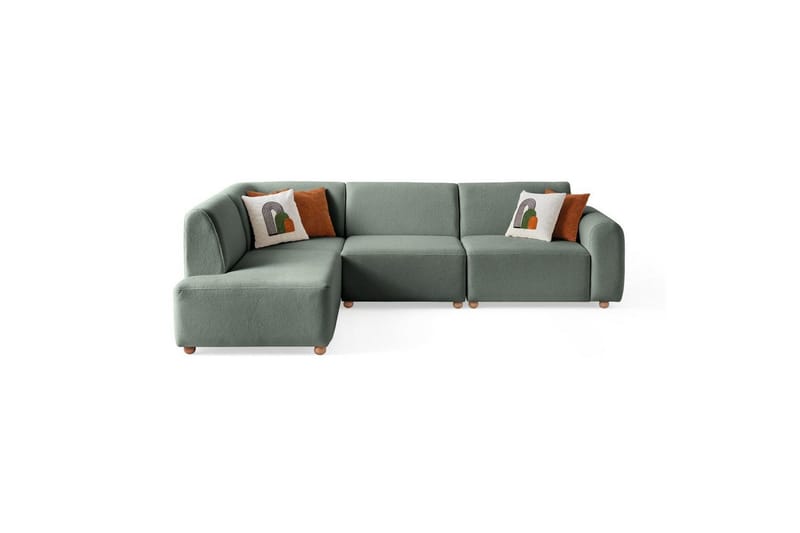 Rynvar Sofa med chaiselong 4-personers - Grøn - Møbler - Sofaer - Sofa med chaiselong