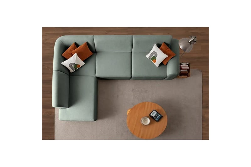 Rynvar Sofa med chaiselong 4-personers - Grøn - Møbler - Sofaer - Sofa med chaiselong