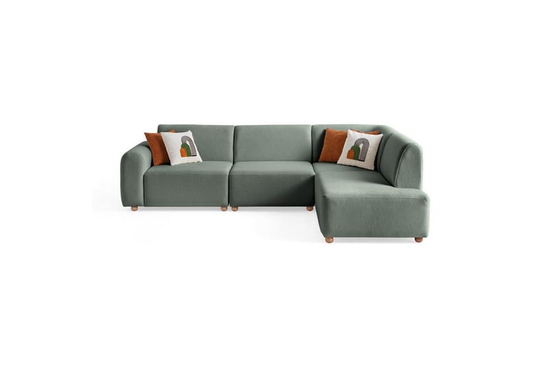 Rynvar Sofa med chaiselong 4-personers - Grøn - Møbler - Sofaer - Sofa med chaiselong