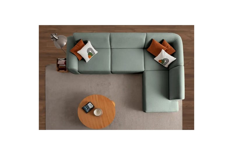 Rynvar Sofa med chaiselong 4-personers - Grøn - Møbler - Sofaer - Sofa med chaiselong