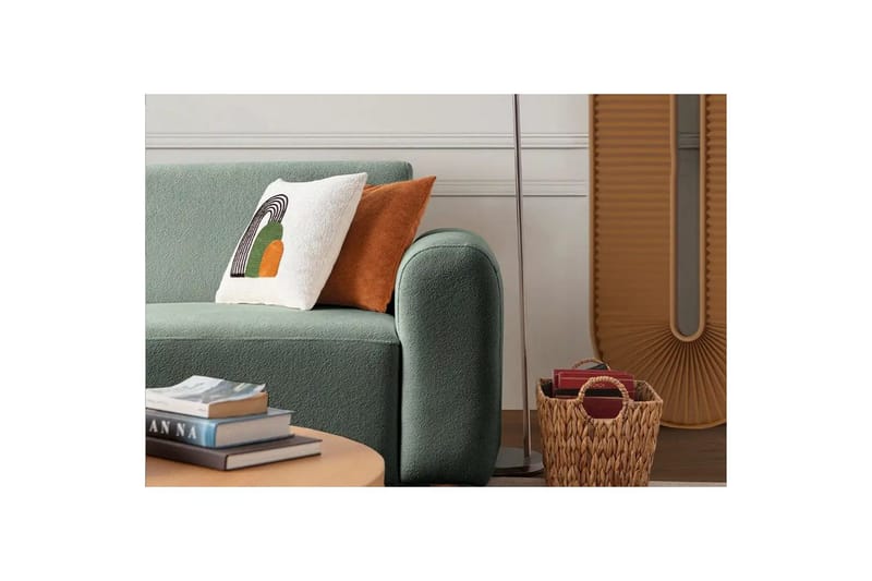 Rynvar Sofa med chaiselong 4-personers - Grøn - Møbler - Sofaer - Modulsofaer - Komplet modulsofa