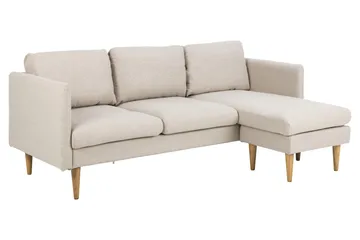 Sanat 3-personers Sofa med Divan - Beige - Møbler - Sofaer - Sofa med chaiselong