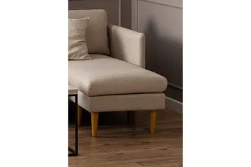 Sanat 3-personers Sofa med Divan - Beige - Møbler - Sofaer - Sofa med chaiselong