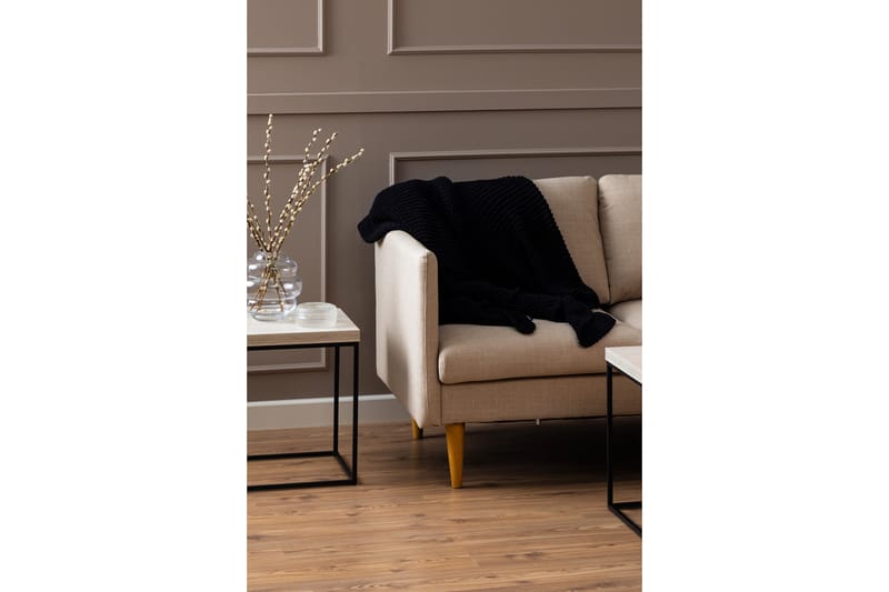 Sanat 3-personers Sofa med Divan - Beige - Møbler - Sofaer - Sofa med chaiselong