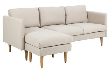 Sanat 3-personers Sofa med Divan - Beige - Møbler - Sofaer - Sofa med chaiselong
